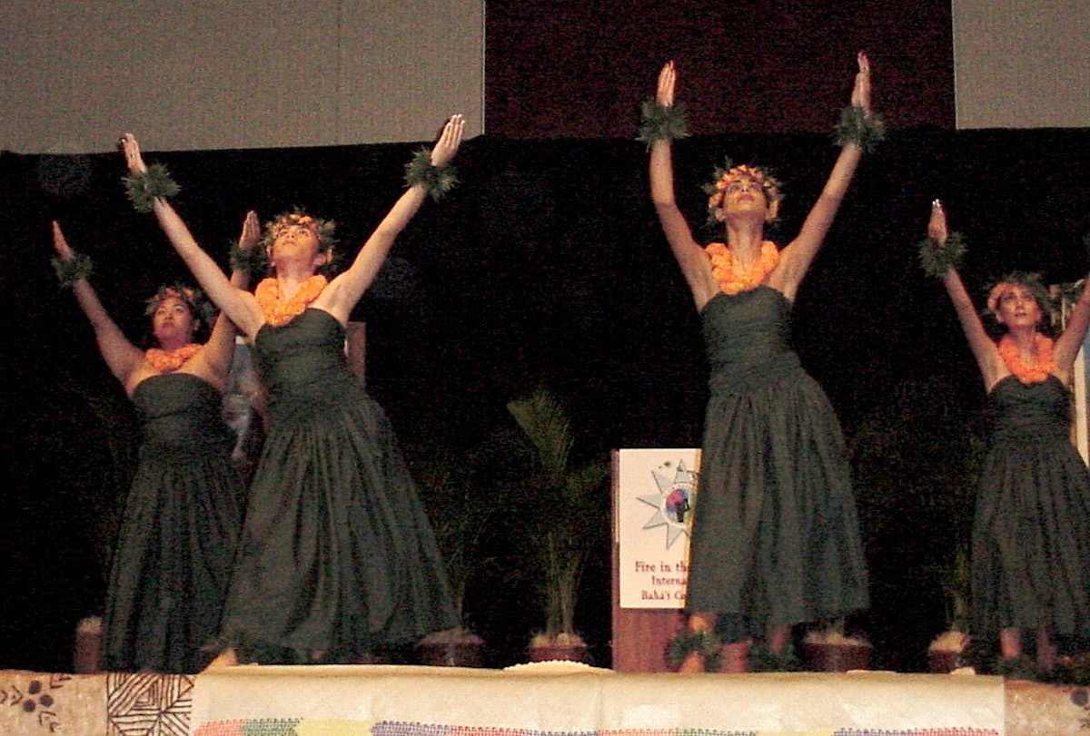 Dance performances, representing the cultures of the Pacific, were an integral part of the program of the Fire in the Pacific Conference.