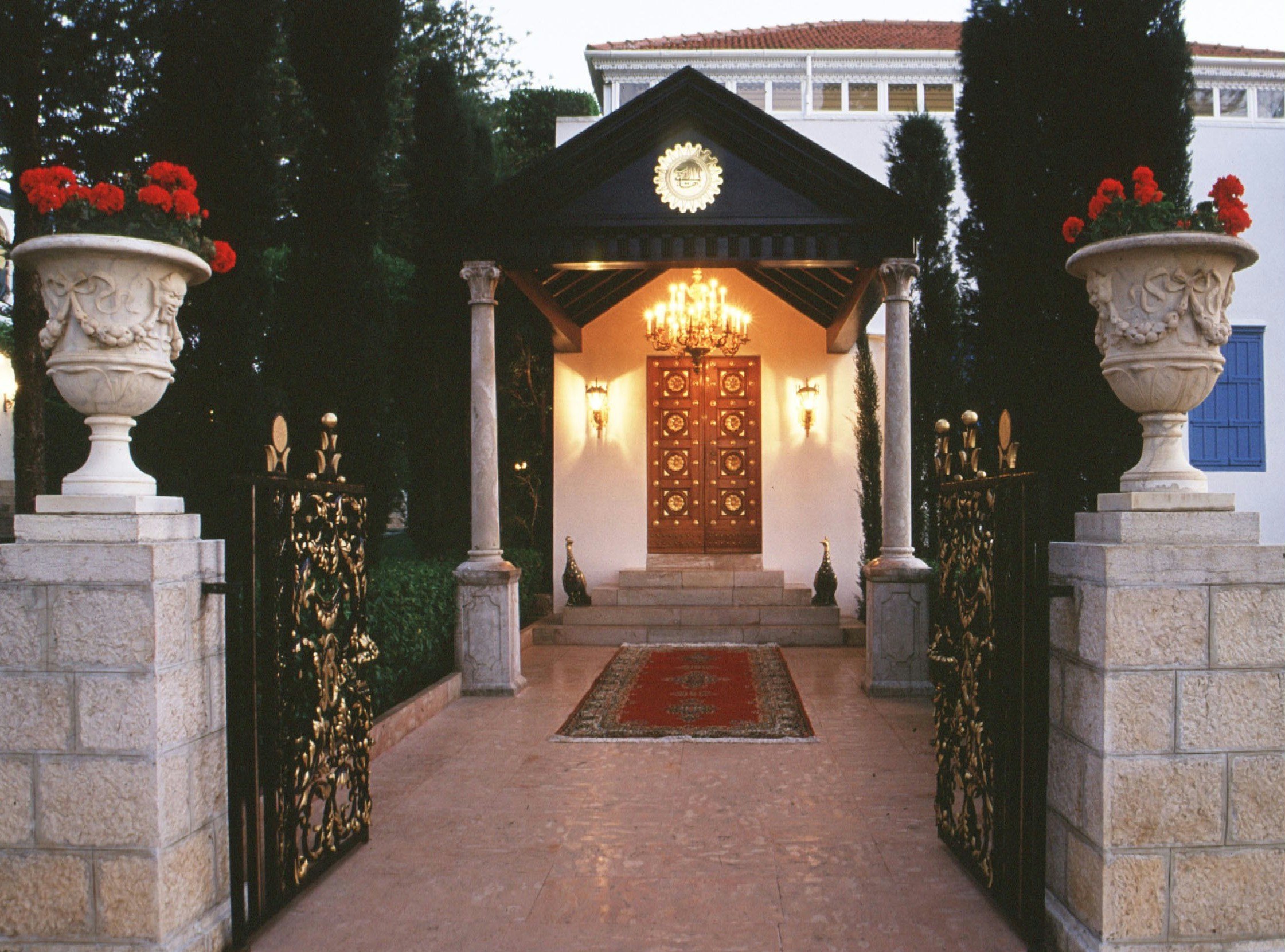 Entrance to the Shrine of Baha'u'llah, Acre, Israel. On 21 April, Baha'is begin the commemoration of the 12-day Festival of Ridvan, marking the period when Baha'u'llah declared His mission in Baghdad in 1863.| On the first day of Ridvan every year, Baha'is vote for their local governing councils, the Local Spiritual Assemblies. During the Festival this year, Baha'is will also elect the Universal House of Justice to a five-year term.