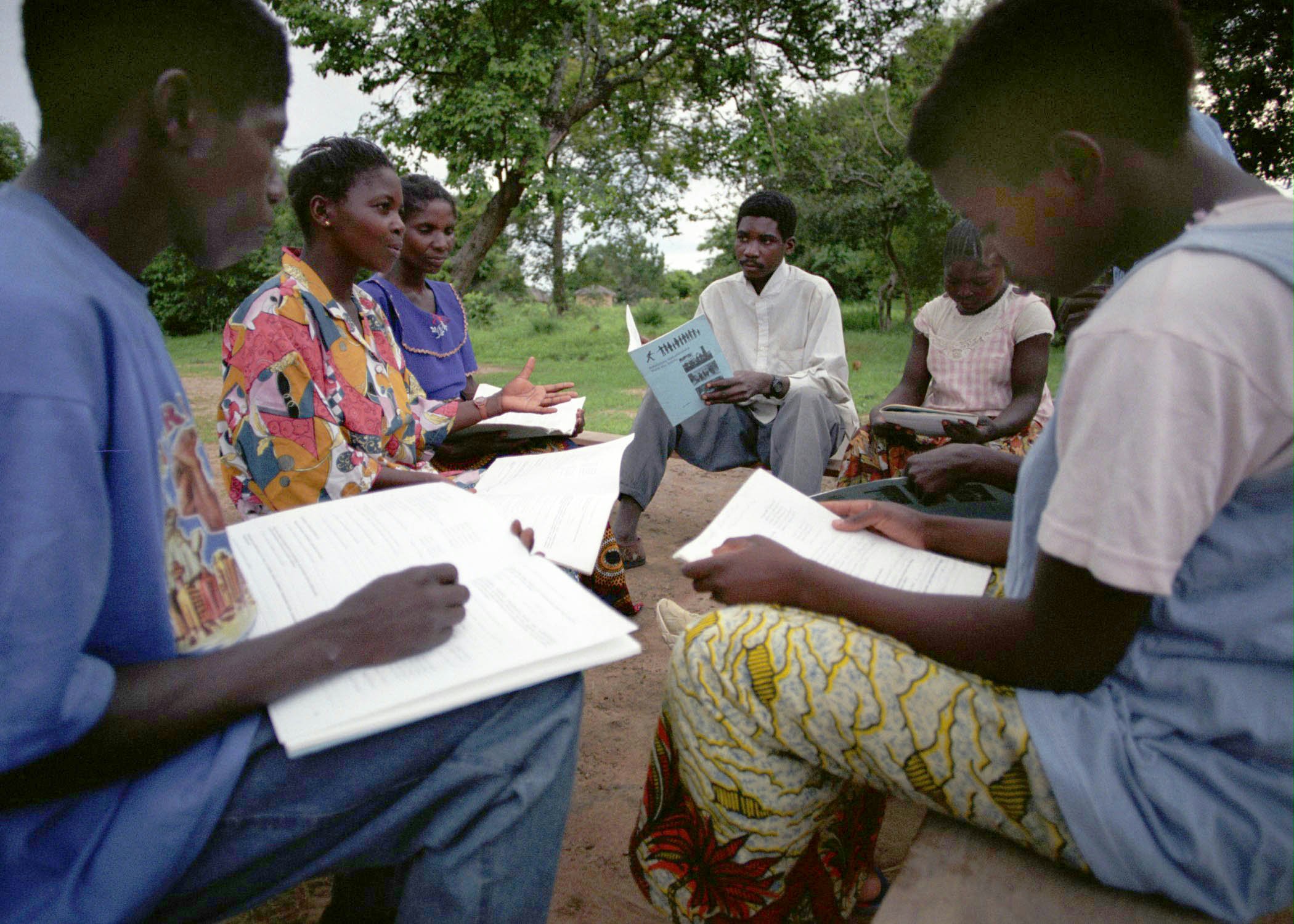 Women learning equally with men in Zambia
