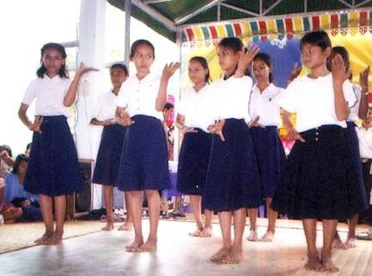 Children performing traditional Khmer dance.