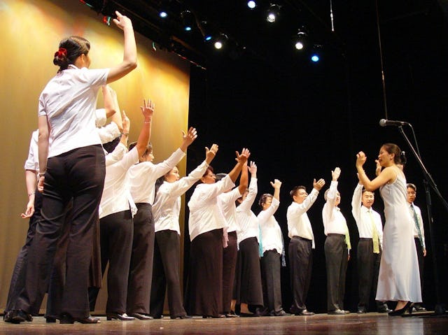 In Unison in concert.