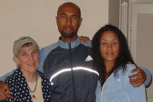 David Krummenacker with his mother, Marylou, and girlfriend, Karima White.