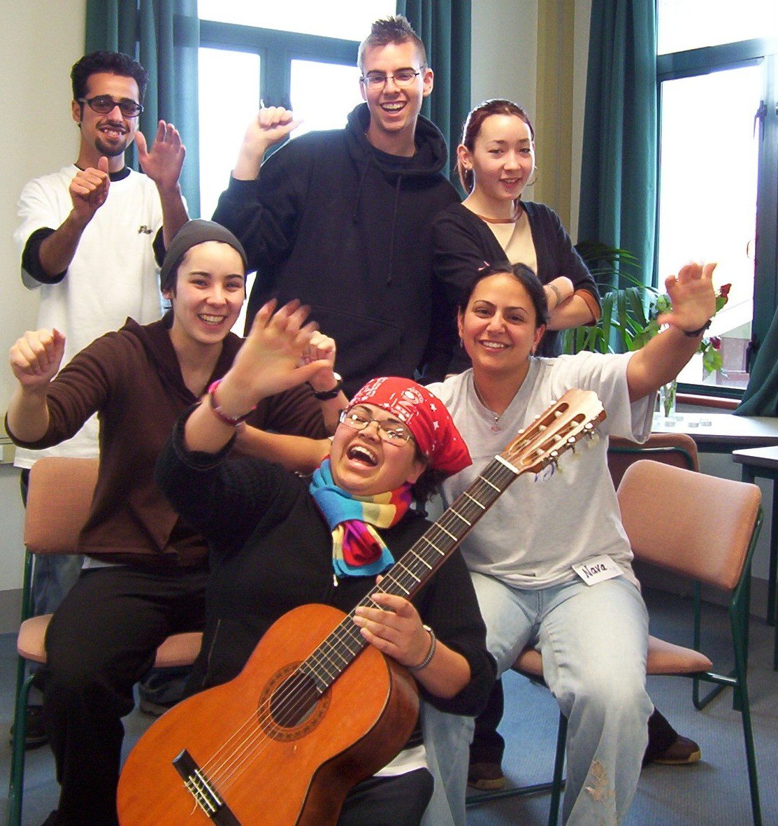 Animated...Anisa Beckman (front), Terra Lew, Nava Derakhshani (second row), Abdullah Norozi, Ezra Hopkins, Tessa Lew (back row).
