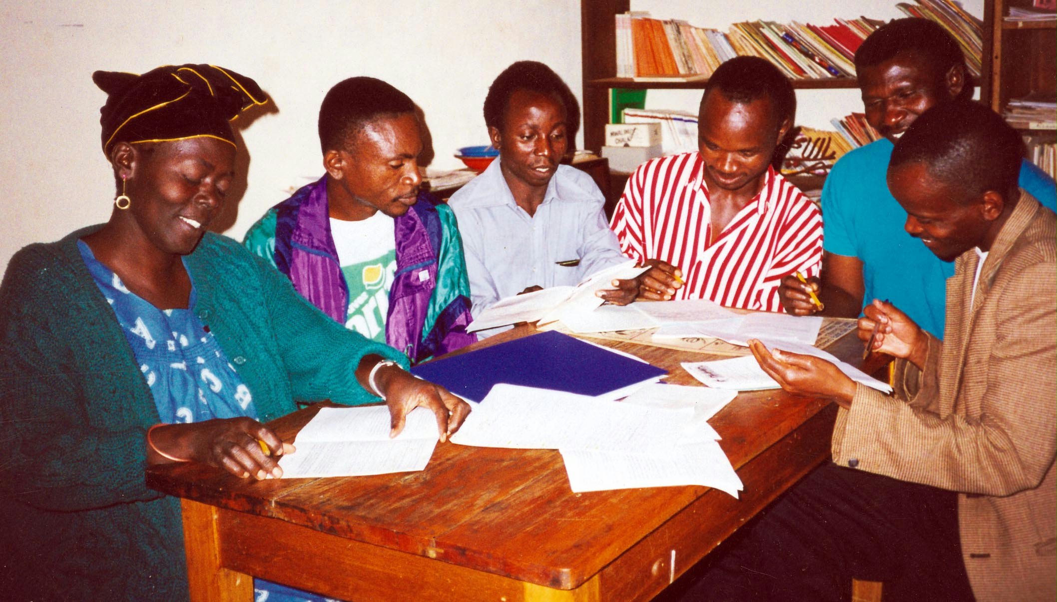 Participants in a teacher training course at the Ola Baha'i Institute, 1999.