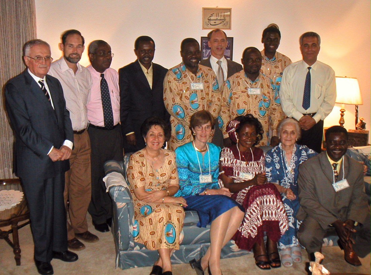 Members of the National Spiritual Assembly of Cameroon and guests, who include Ali and Violette Nakhjavani, and Joan and Albert Lincoln.