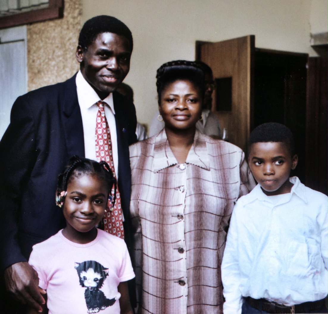 Tiati a Zock, of Cameroon, a member of the Continental Board of Counsellors, with his family.