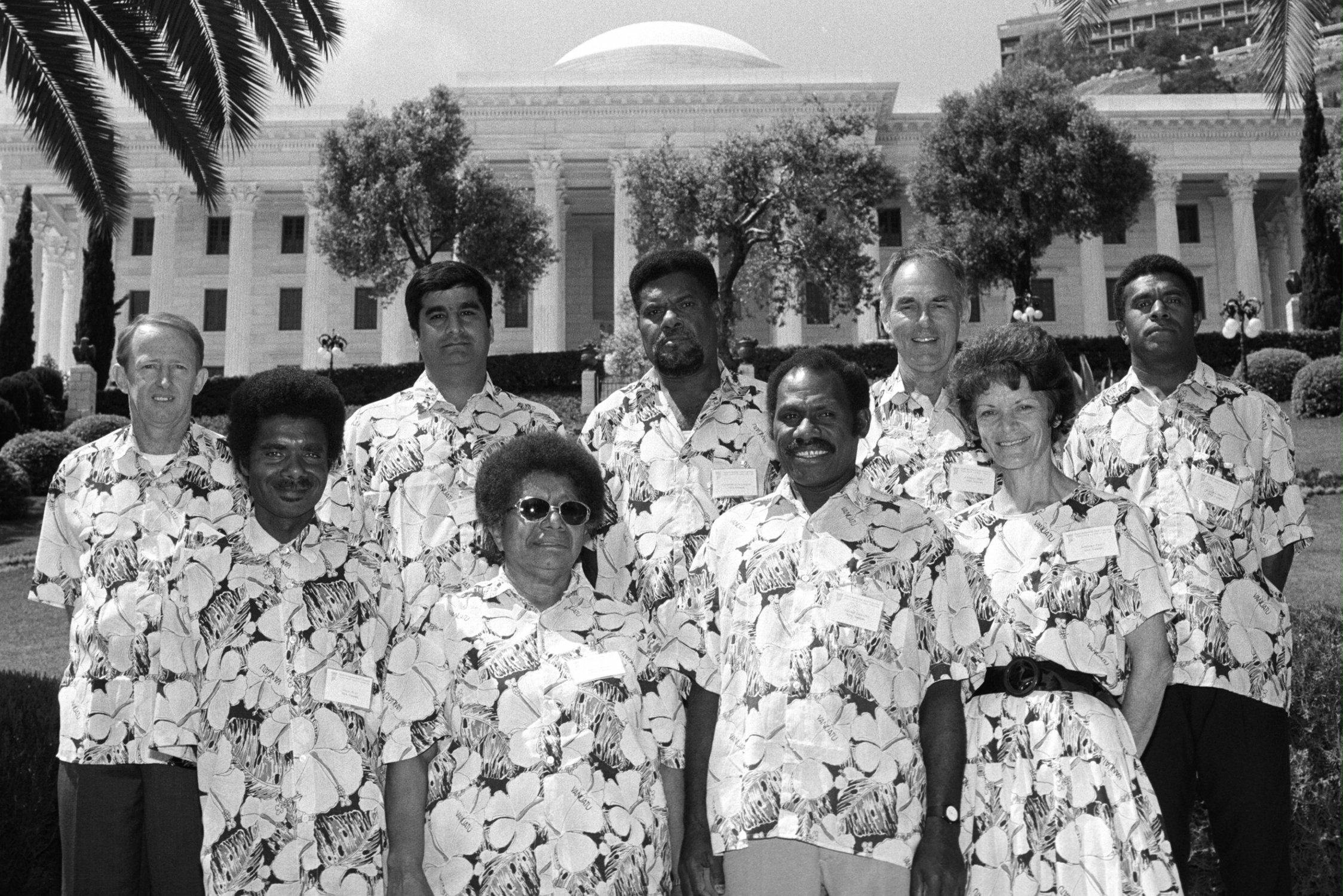 The National Spiritual Assembly of the Baha'is of Vanuatu at the Baha'i World Centre, 1998.