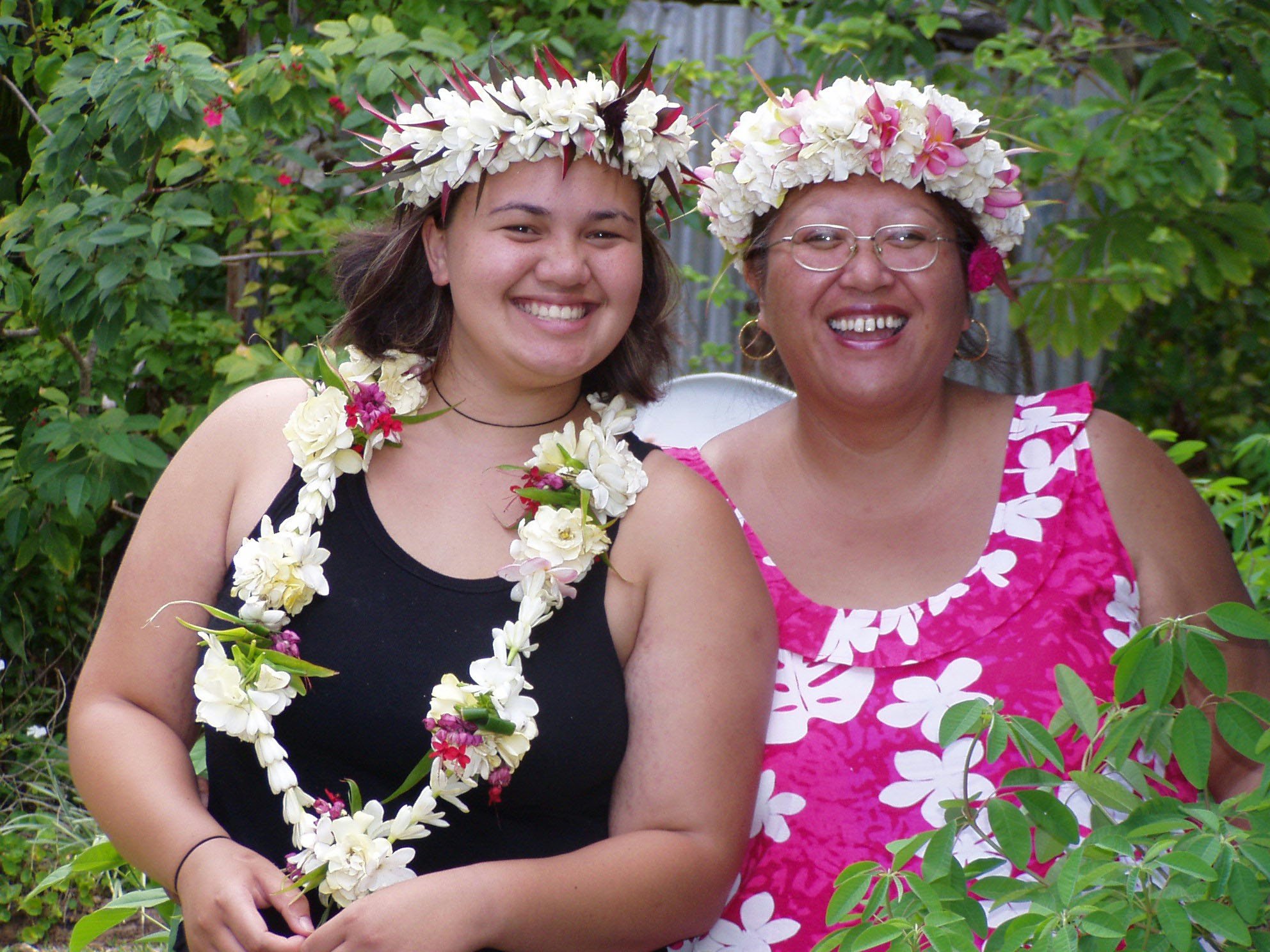 Flowers of one garden...Tiana Griffin, left, and Ella Uritaua.