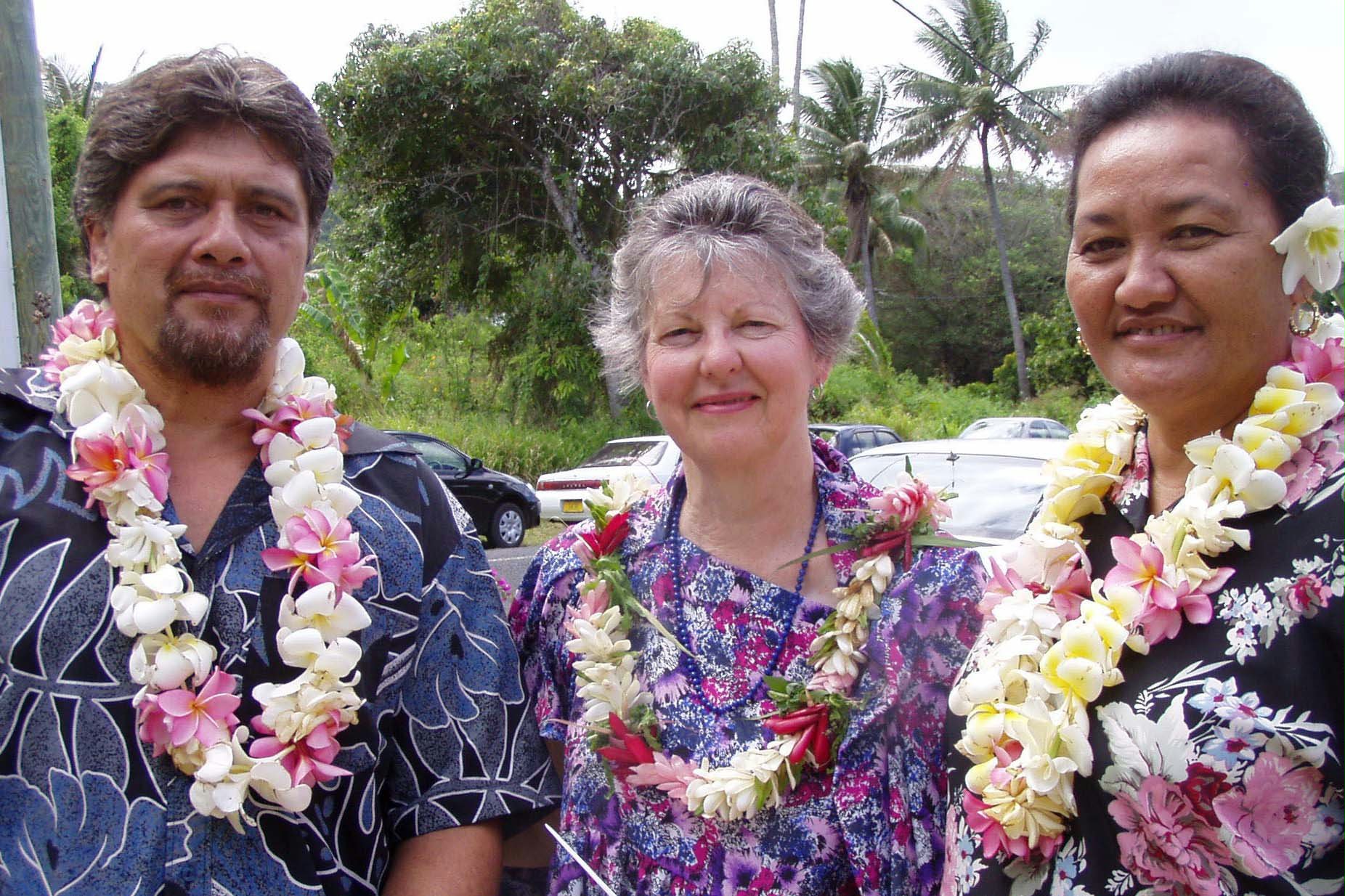 Next generation...Albert Nicholas with Mrs. Nicholas (right) and Georgie Skeaff.