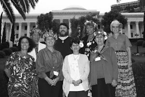 Members of the National Spiritual Assembly of the Baha'is of the Cook Islands at the International Convention in Haifa, 1998.