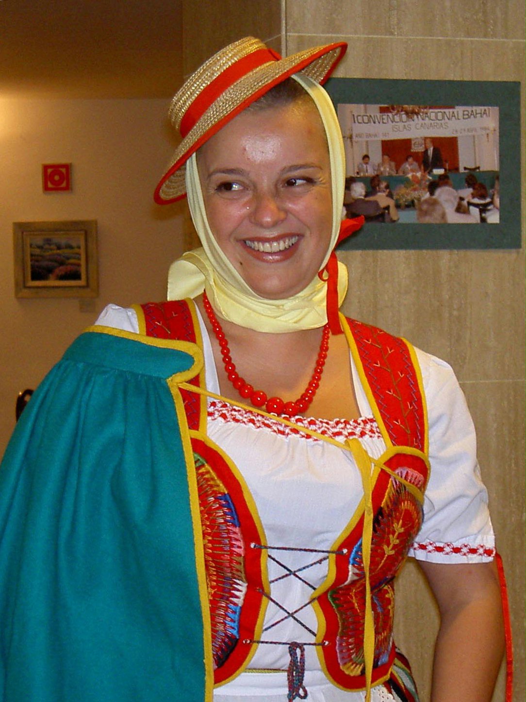 Wearing traditional dress at the jubilee was Sandra Marrero, who sang folk songs of the Canary Islands.