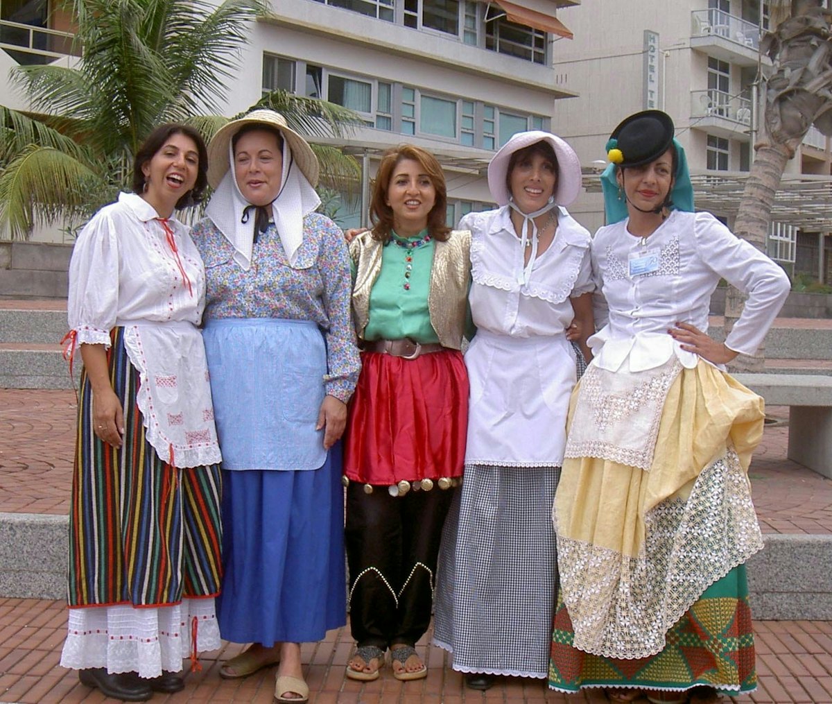 Colorful costumes were a feature of the jubilee in the Canary Islands.