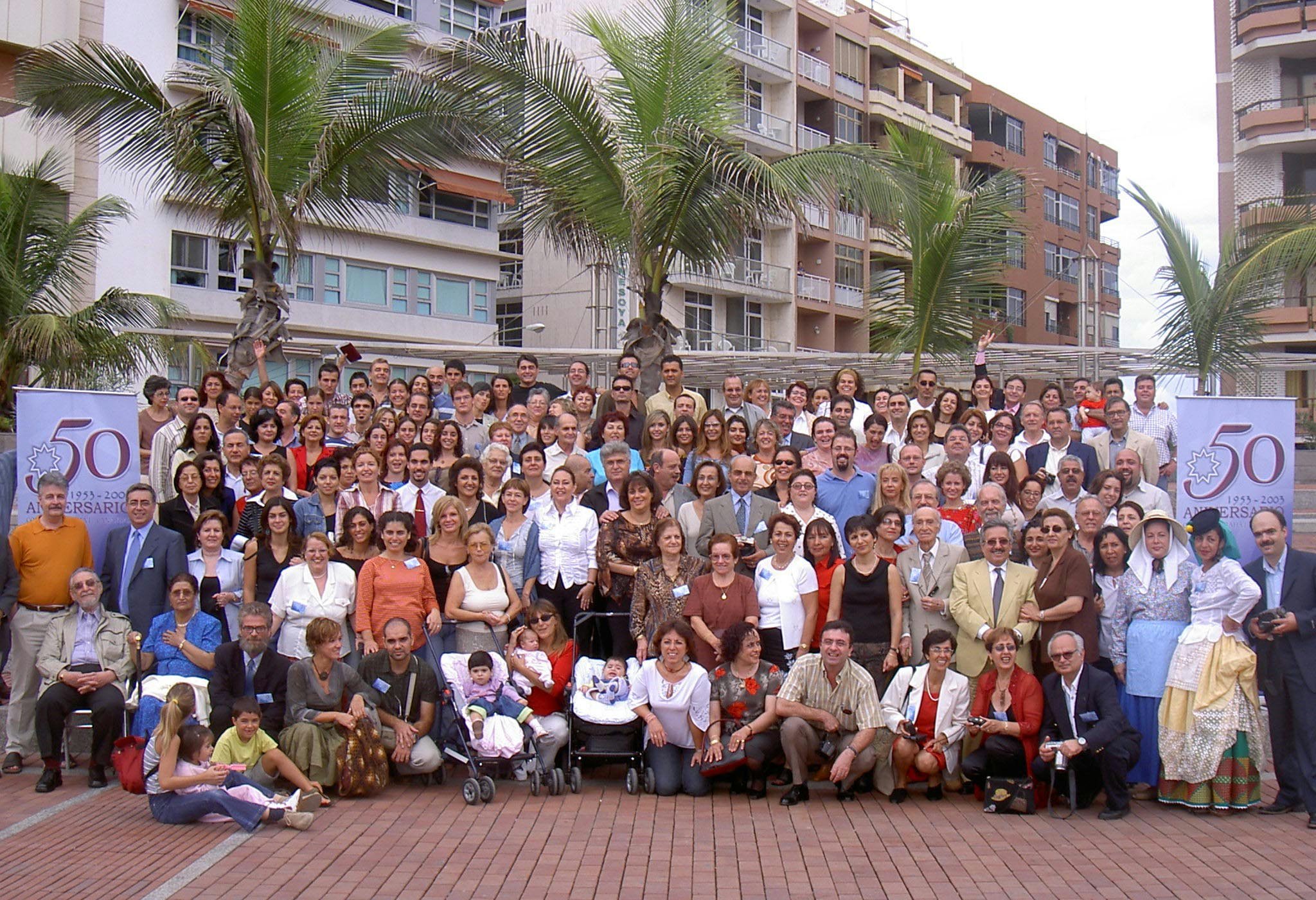 Participants at the 50th anniversary celebrations in Las Palmas.