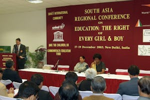 The conference in session.