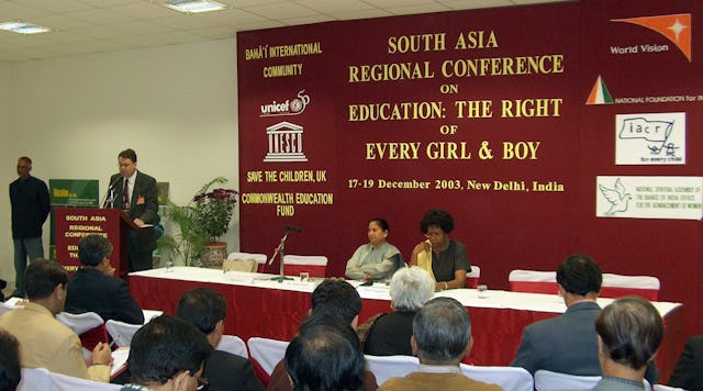 The conference in session.