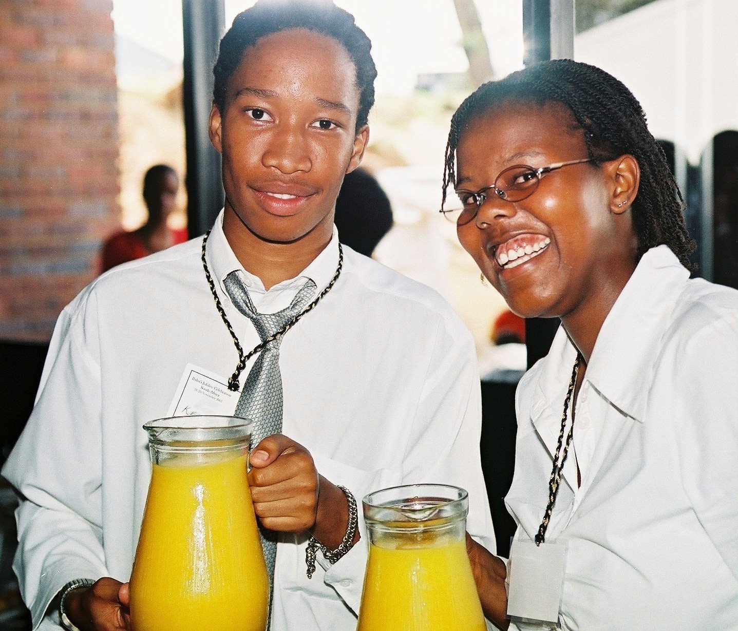 Service to the participants...South African Baha'i youth.