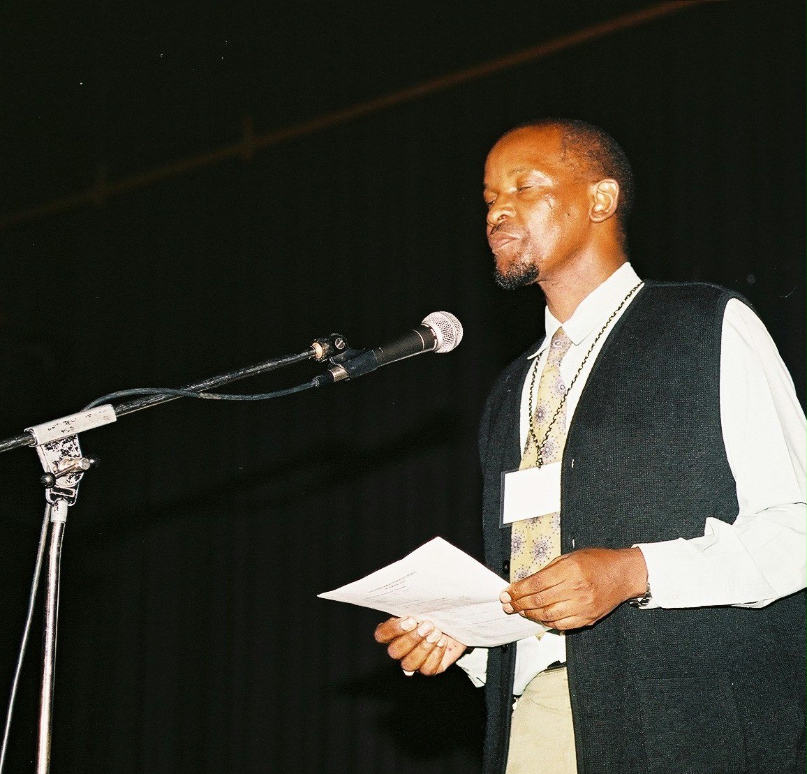 Enos Makhele, a member of the Continental Board of Counsellors, addressing the participants.