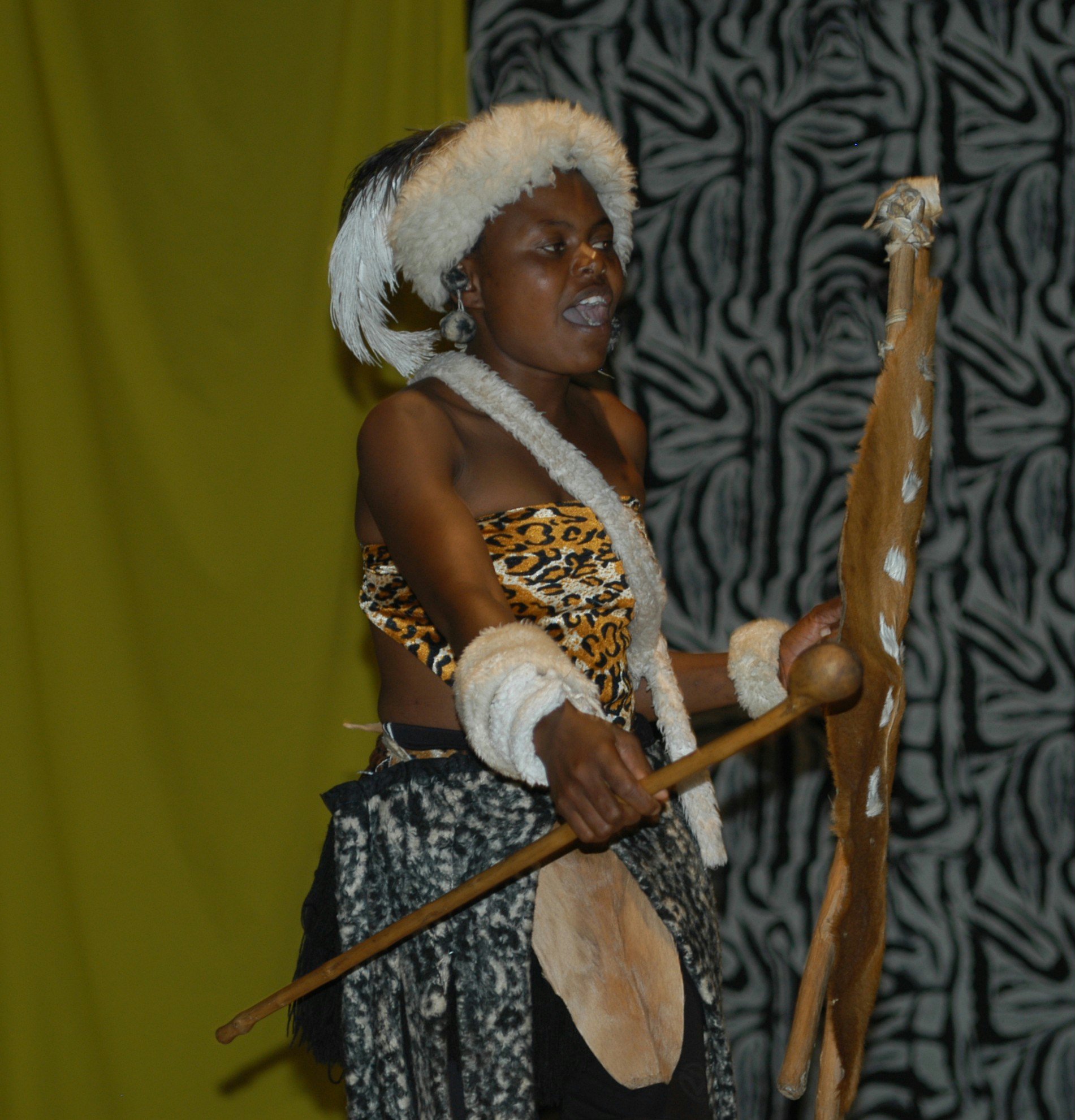 Reciting a poem during the variety concert at the jubilee...Sithule Moyo.