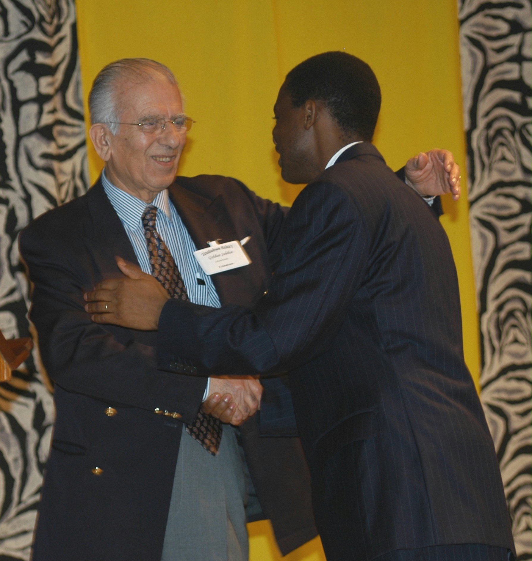 Izzat'u'llah Zahrai (left) and Jonah Mungoshi.