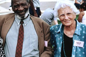 Hilifa Andreas Nekundi and Gerda Aiff at the jubilee celebrations in Namibia. Photo by Brigitte Aiff.