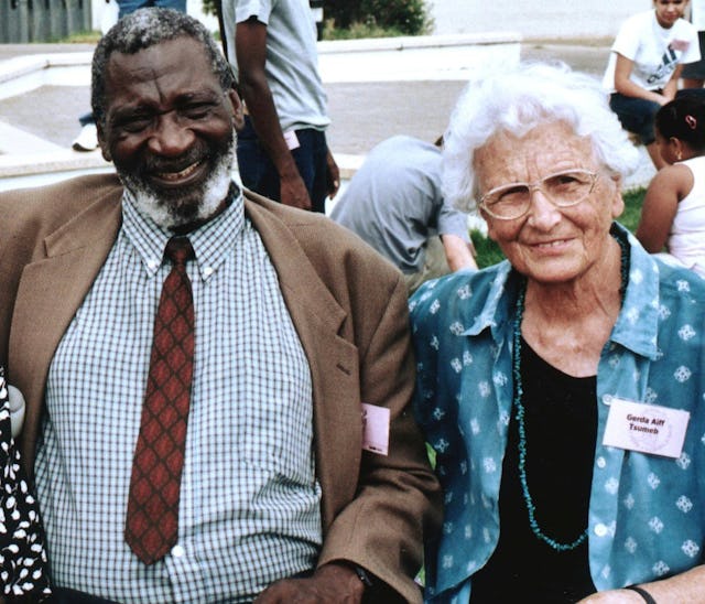 Hilifa Andreas Nekundi and Gerda Aiff at the jubilee celebrations in Namibia. Photo by Brigitte Aiff.