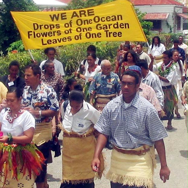 Some participants in the parade to the palace.