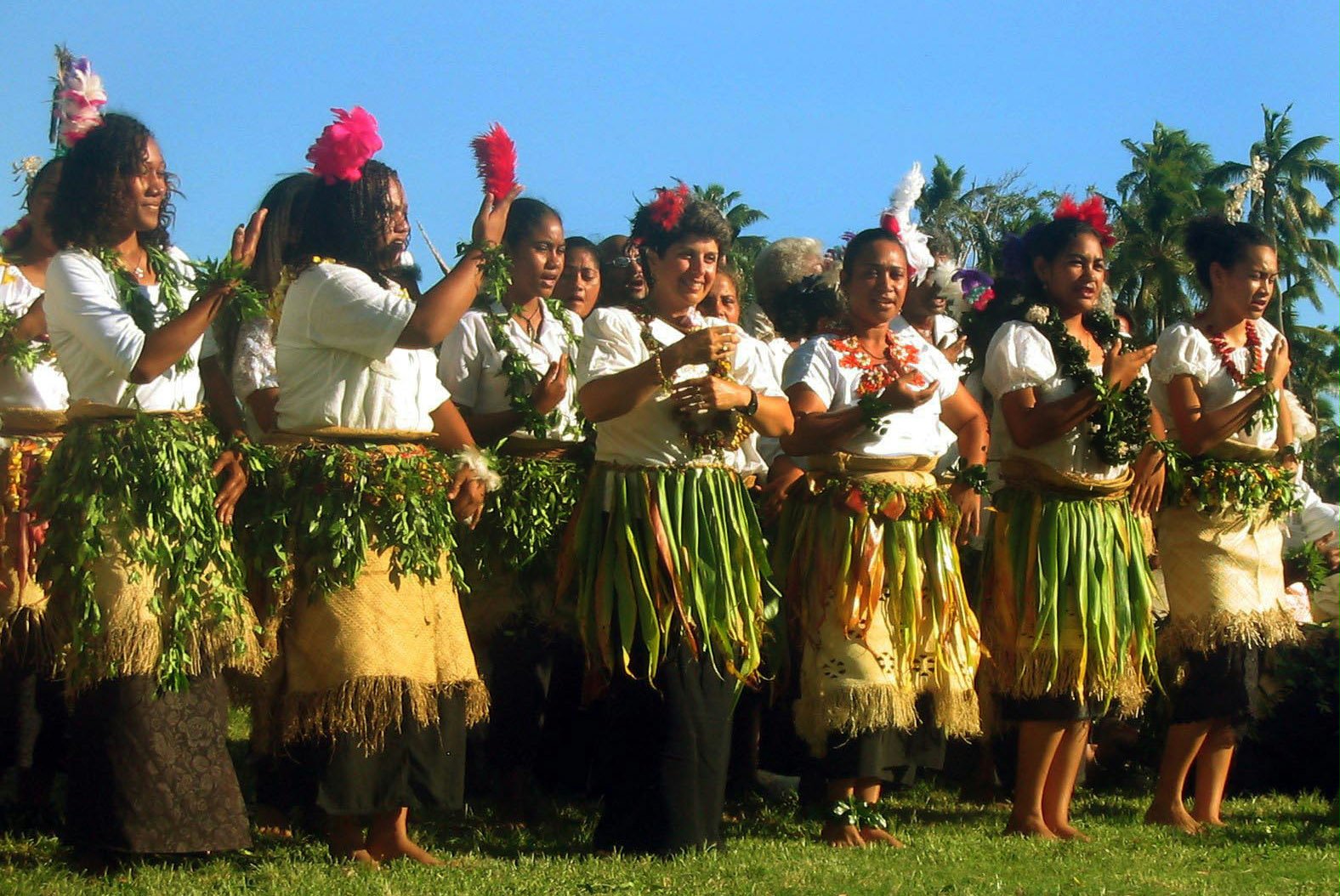 The Tongan Baha'i Lakalaka dance group at the jubilee.