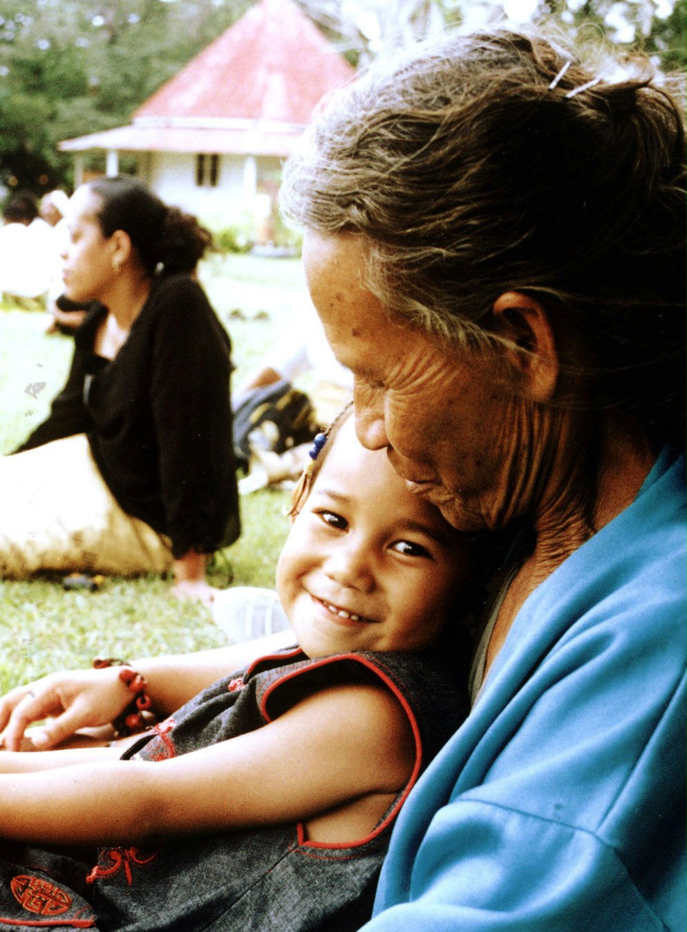 At the palace after the parade.
