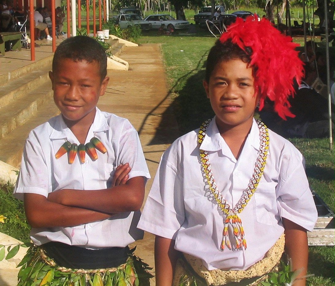 Young members of the Baha'i Lakalaka dance group.