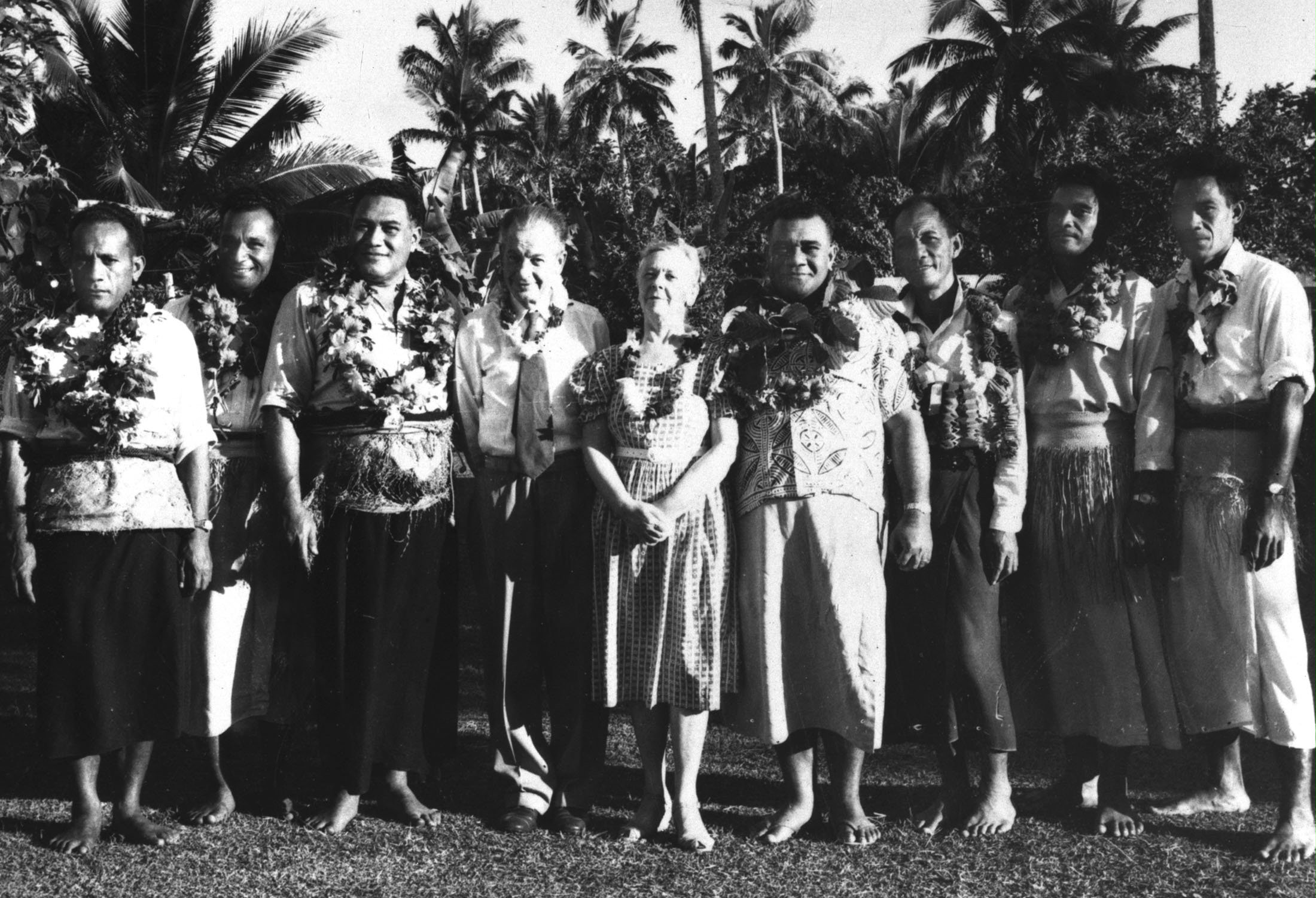 The first Local Spiritual Assembly of the Baha'is of Nuku'alofa, 1958.