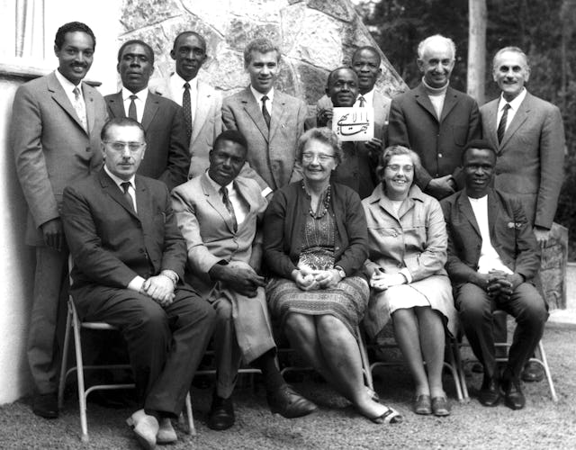 Mr. Yazdi (back row, second right) with members of the Continental Board of Counsellors and Auxiliary Board members of Central and East Africa, Kenya, 1969.