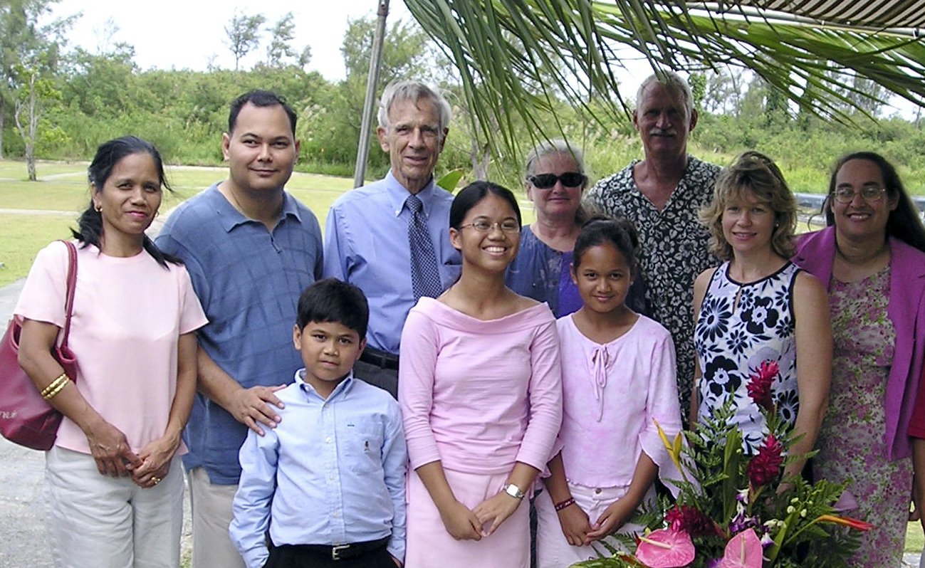 Some of the Baha'is at the memorial gathering at the graveside of Mrs. Olson.