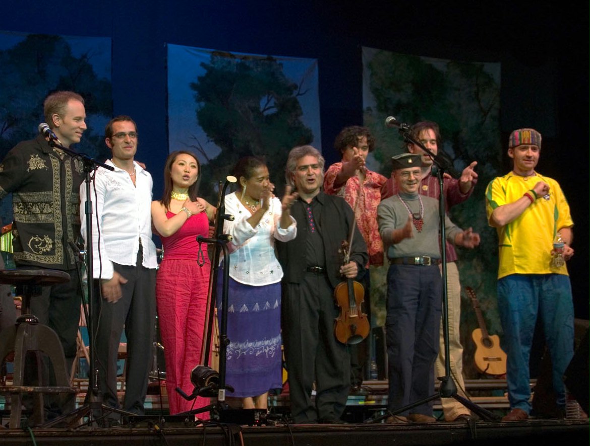 On stage during the Embrace the World tour. Photo by Michael Frank.