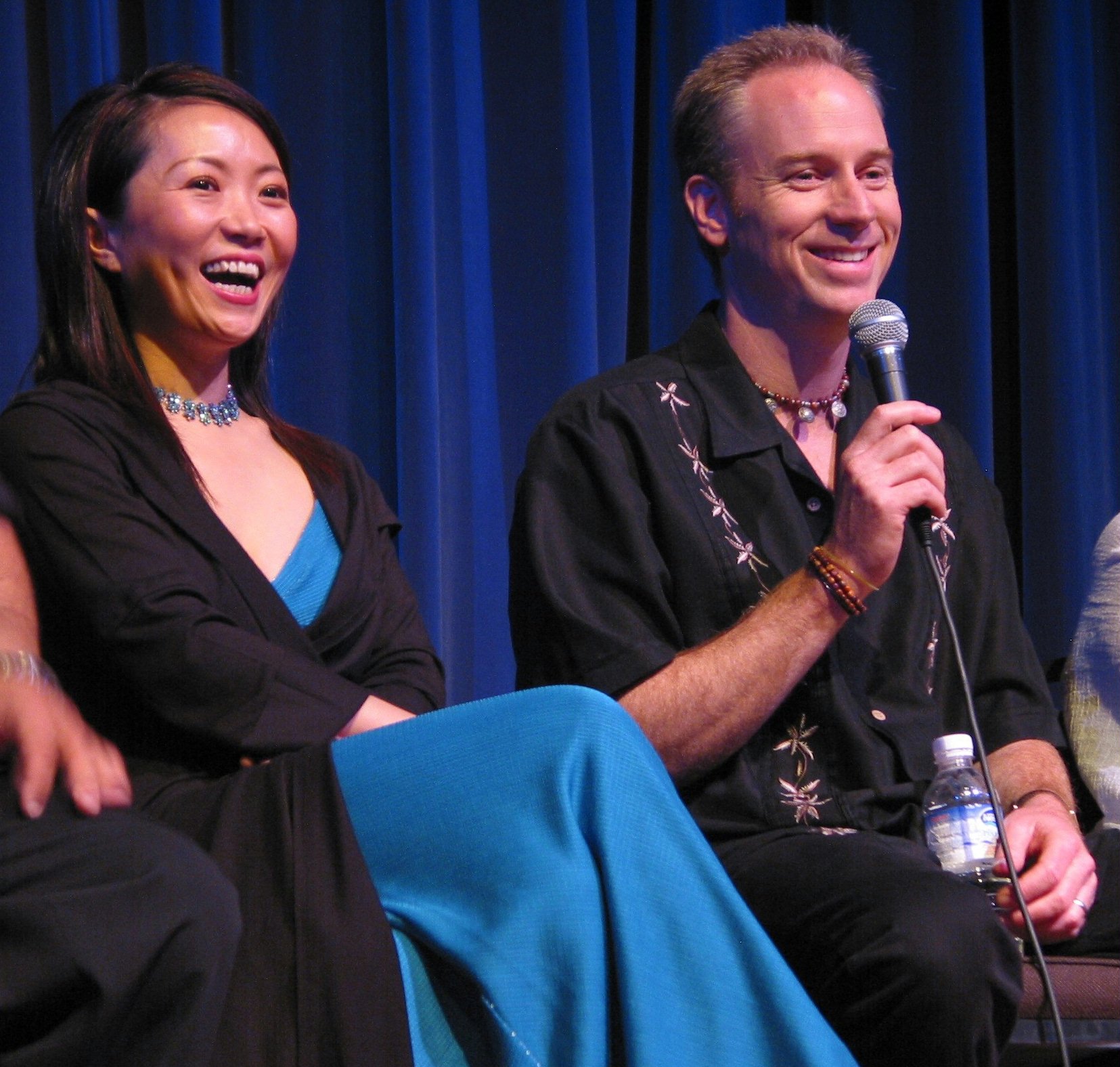 Two of the stars of the Embrace the World tour...Lin Cheng (left) and KC Porter. Photo by Alistair Eagle.