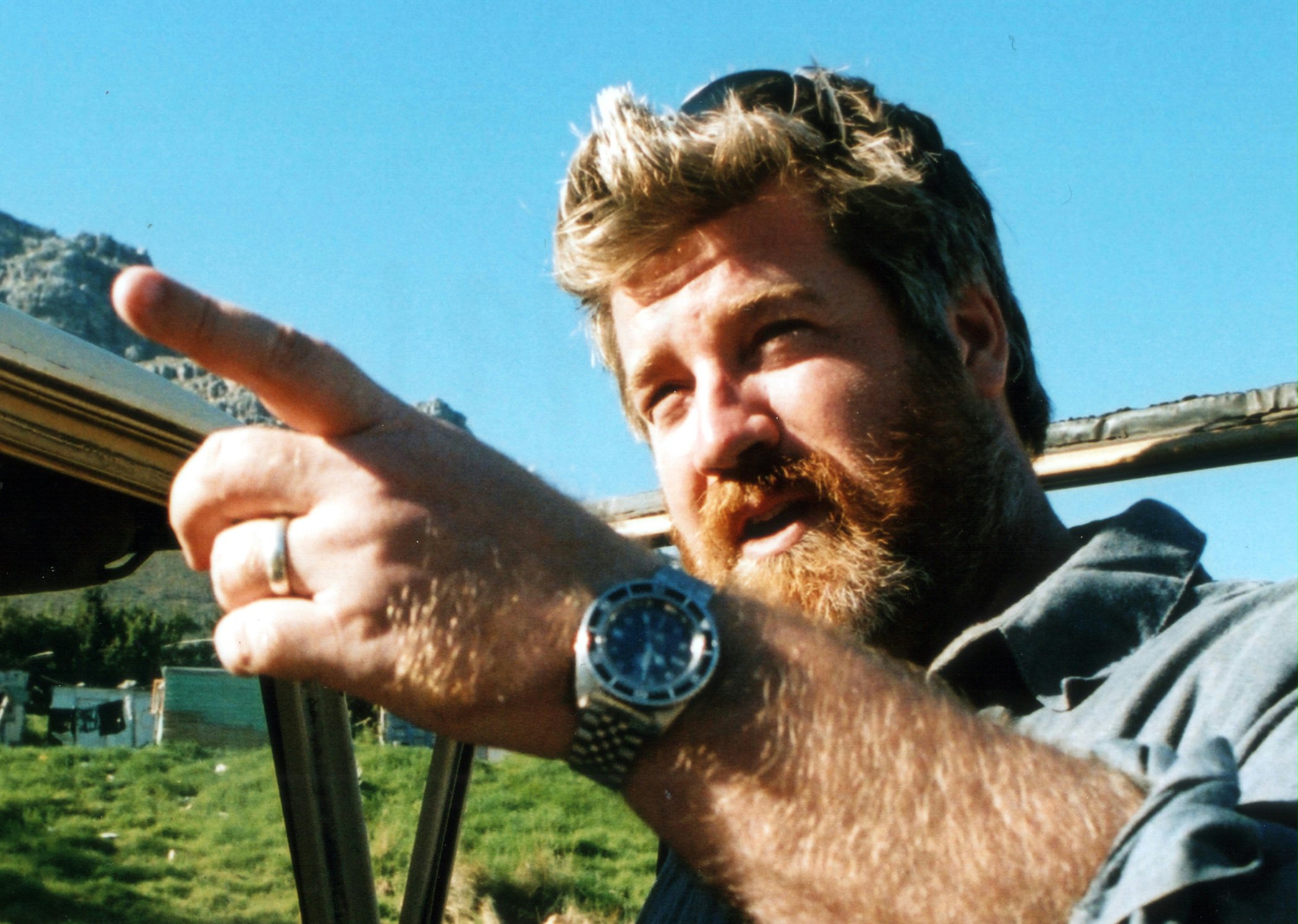 On the set...director Mark Bamford.