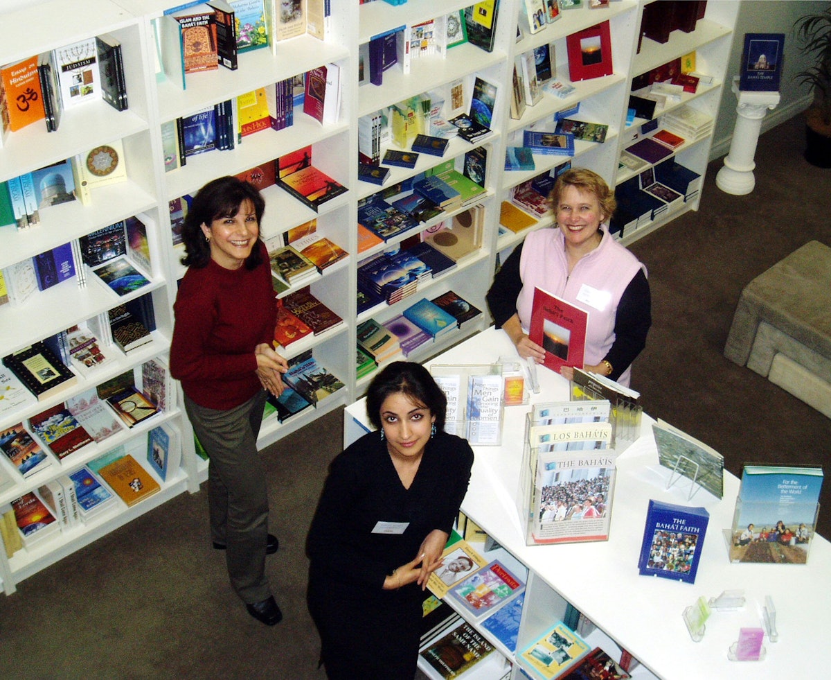 Volunteer staff (left to right) Emilia Tabrizi, Jaklin Rashidi, Betsy Dere.