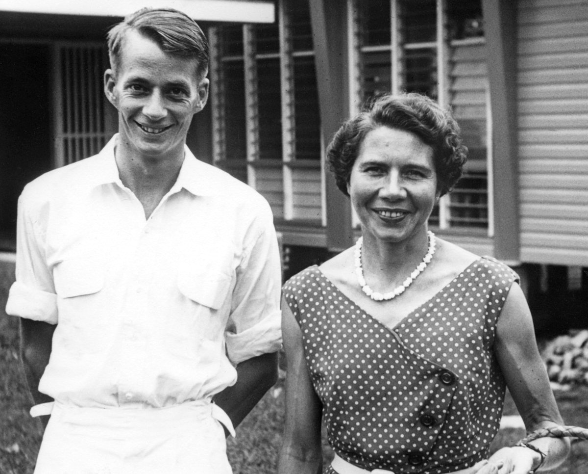 Violet Hoehnke and Rodney Hancock, Rabaul, Bismarck Archipelago, Territory of New Guinea, 1955.