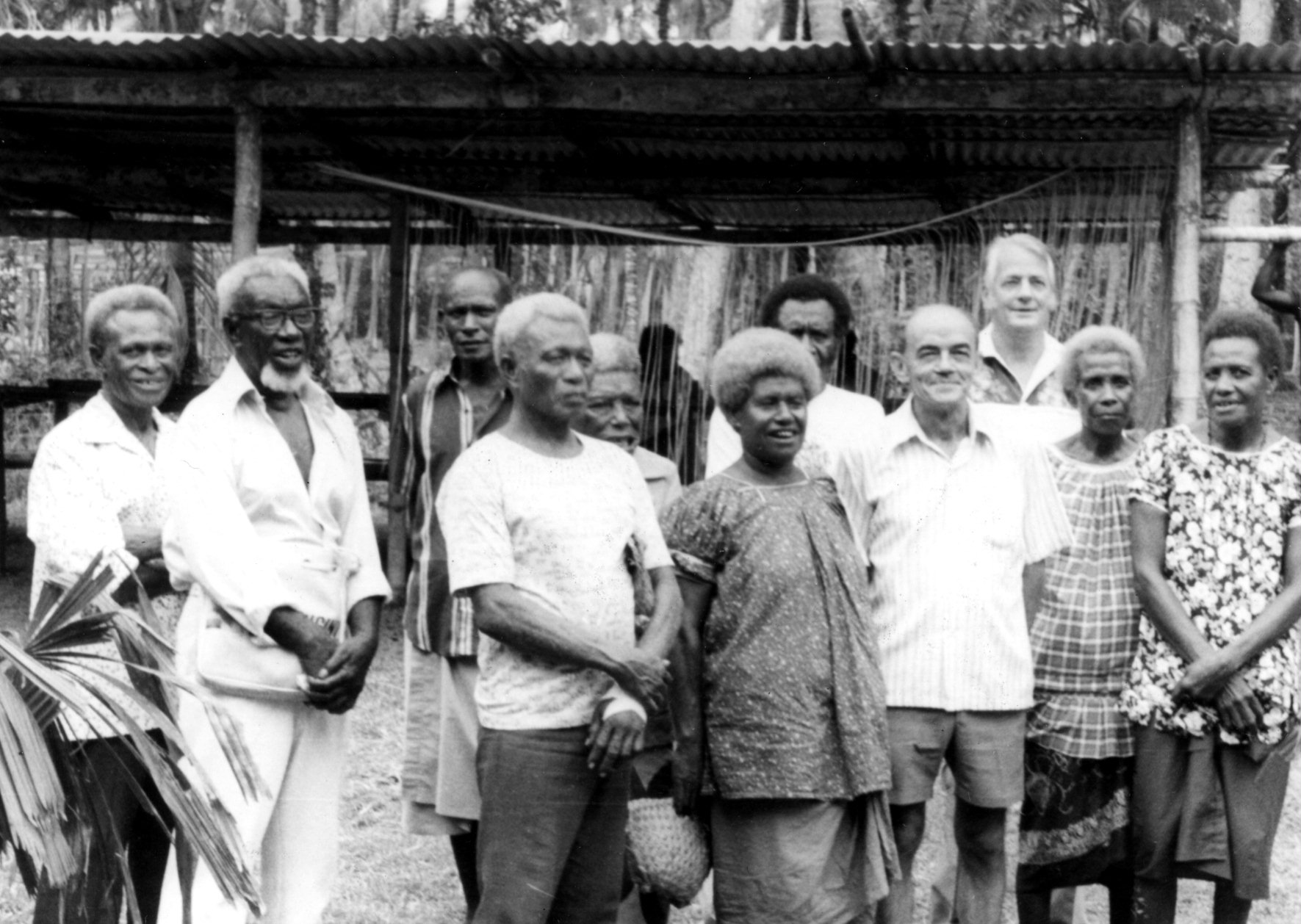 A group of Baha'is including the members of the first Local Spiritual Assembly of Madina.