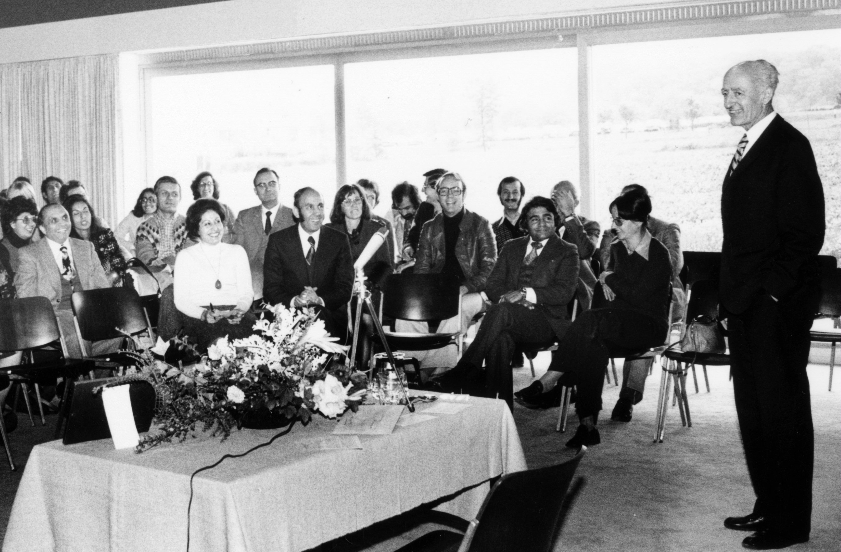 Erik Blumenthal at a Baha'i conference in Langenhain, 1974.