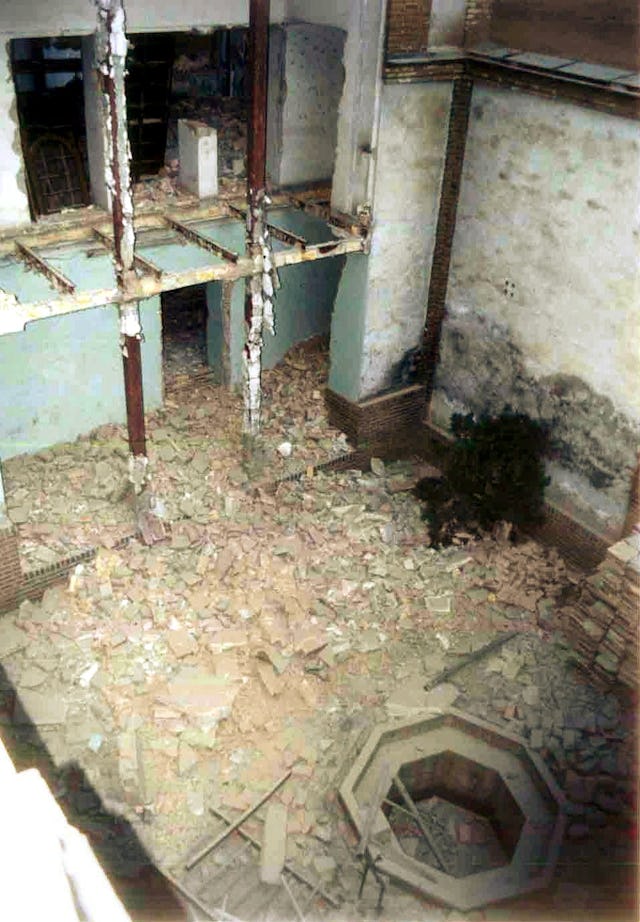 An interior courtyard of the historic House of Mirza Abbas Nuri (Mirza Buzurg), Tehran, June 2004.