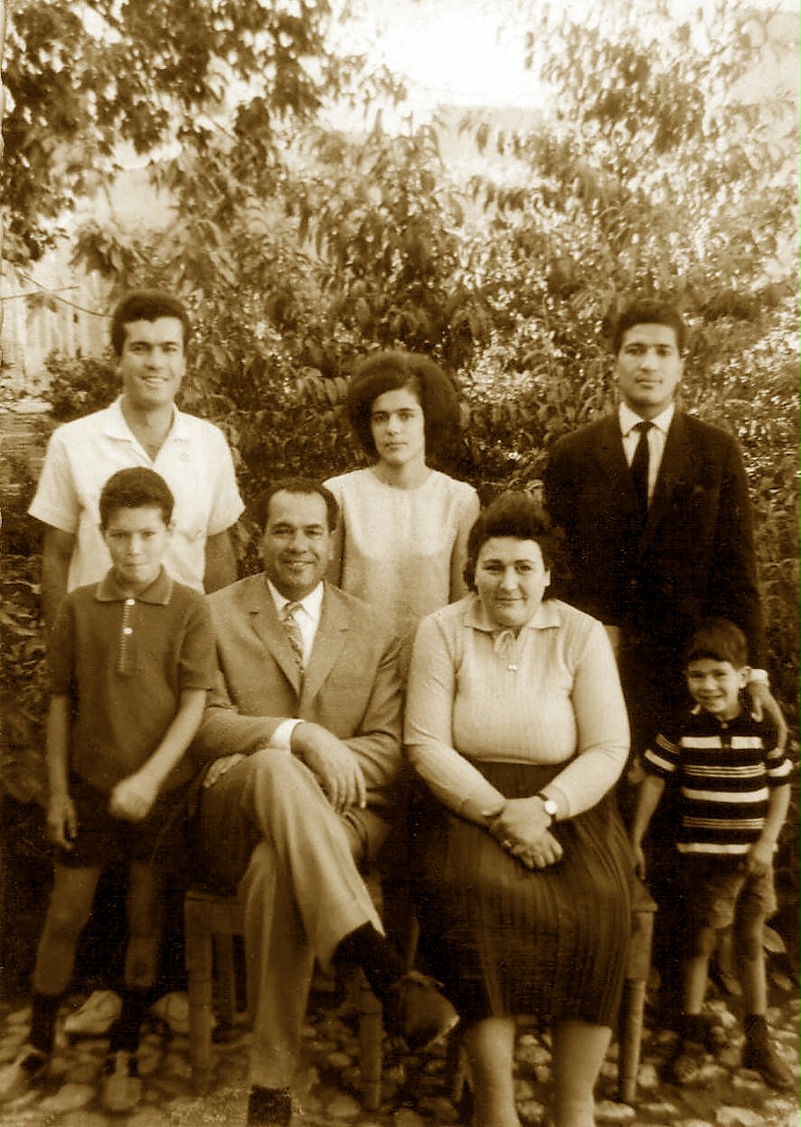 Sirus Naraqi (rear, left) with his parents and siblings, Iran, 1962.