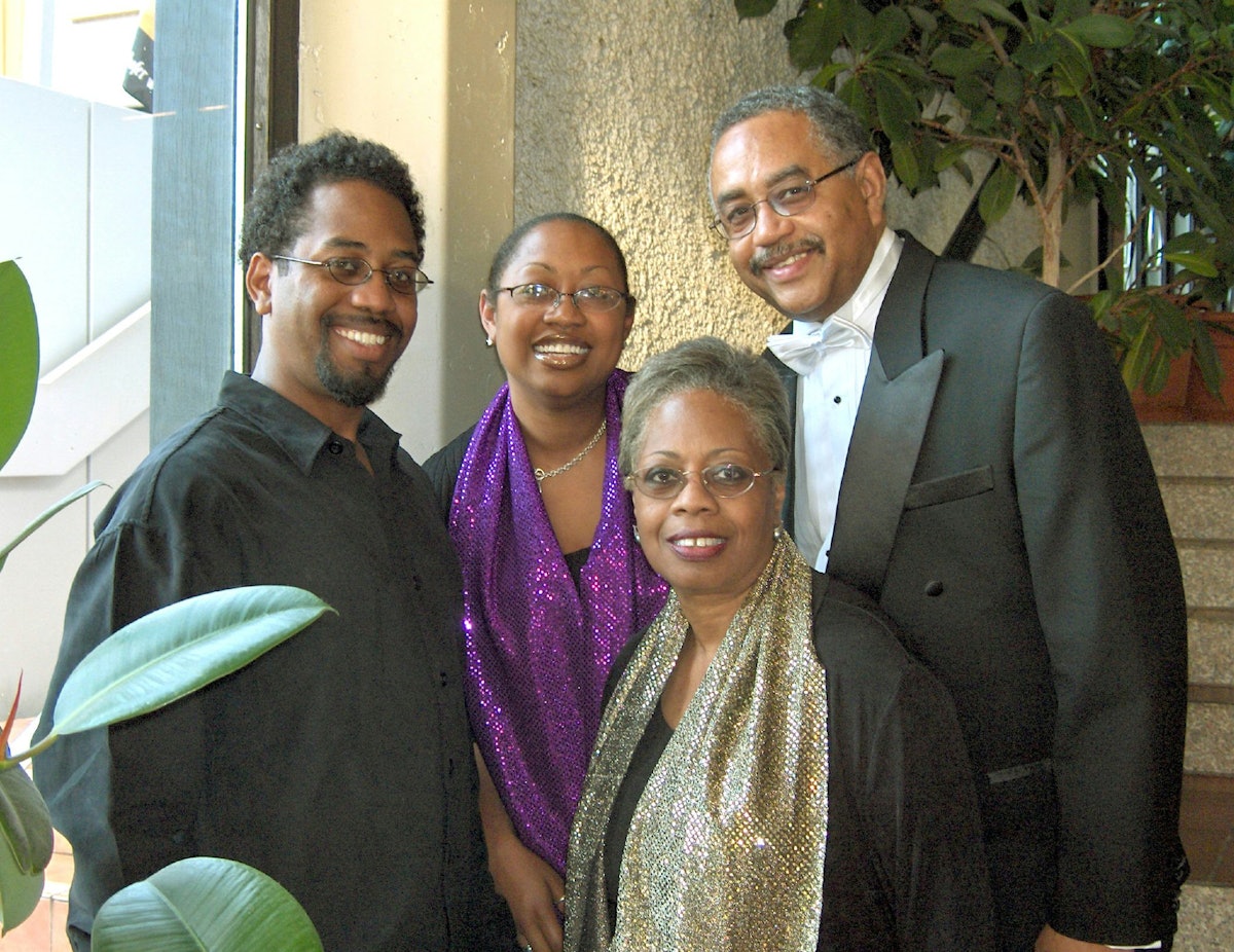 The Gilmer family on tour: (Left to right) Sean, Kim, Cookie and her husband, Van.