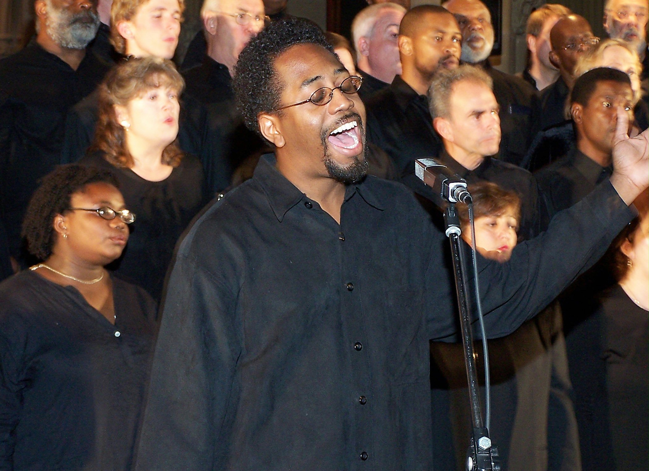 Singing of peace and unity...Sean Gilmer.