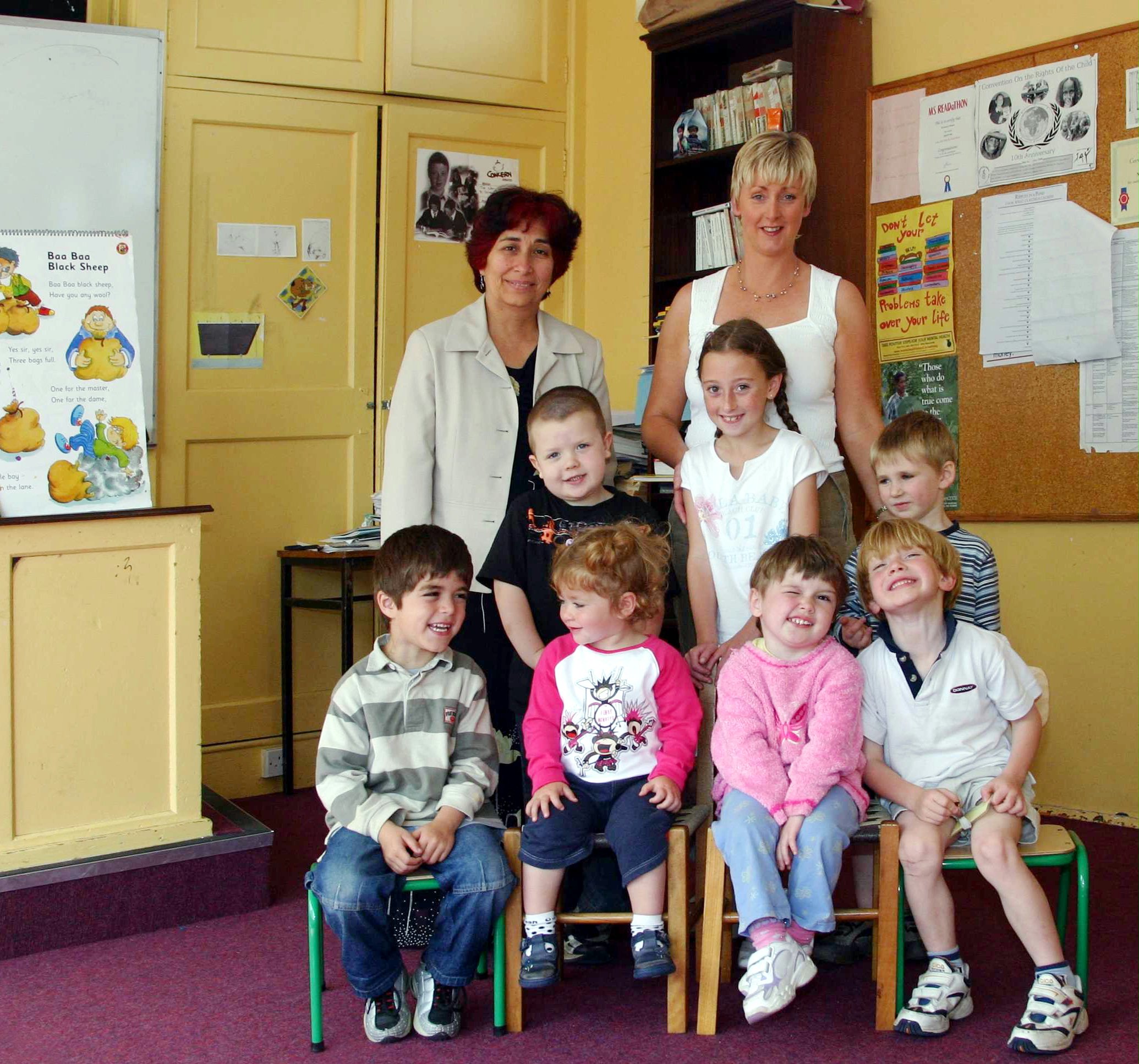 Pupils and teachers at one of the children's classes held at the Baha'i summer school in Ireland. Photo by Eoghan Megannnety.