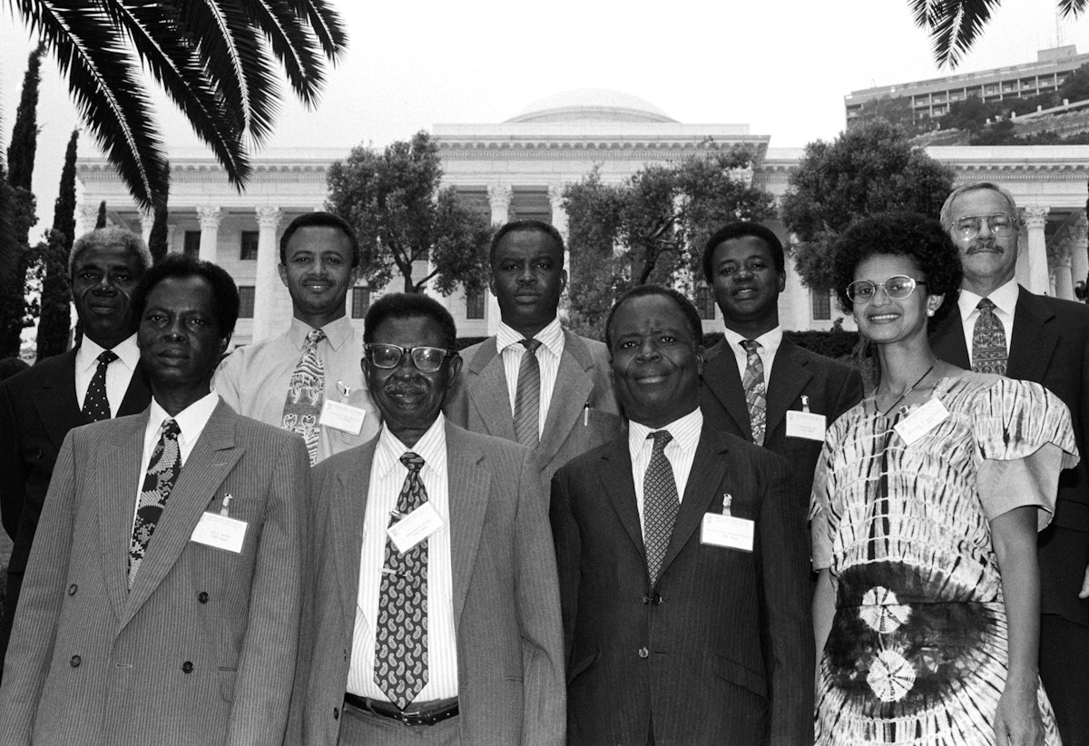 The National Spiritual Assembly of the Baha'is of Ghana at the Baha'i World Centre, Haifa, Israel, 1998.