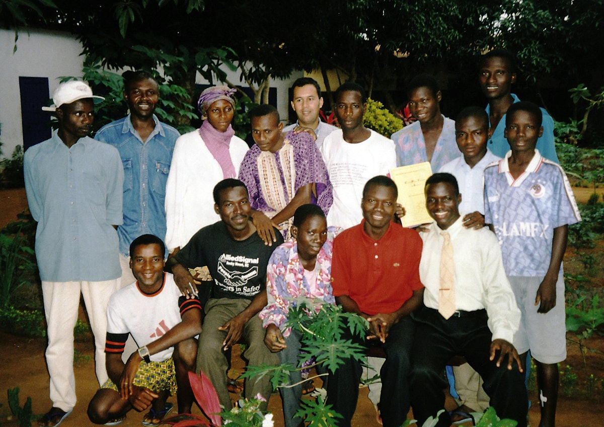 Baha'i youth in Lome, Togo, at a training course for tutors of study circles, 2001.