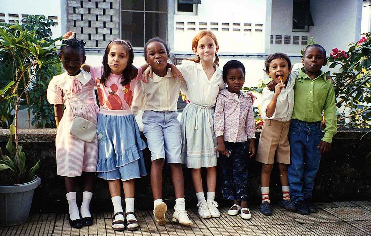 Baha'i children at a Naw-Ruz (New Year) celebration in Equatorial Guinea, 1989.