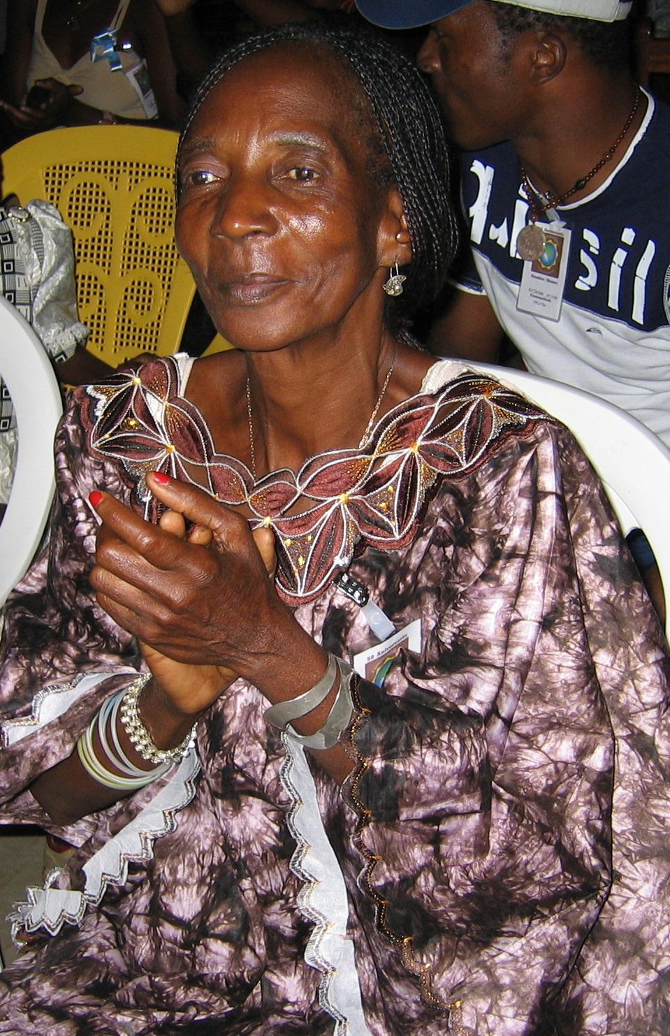 Baha'i songwriter Mama Anita of Ntobo, Equatorial Guinea, at the celebrations.