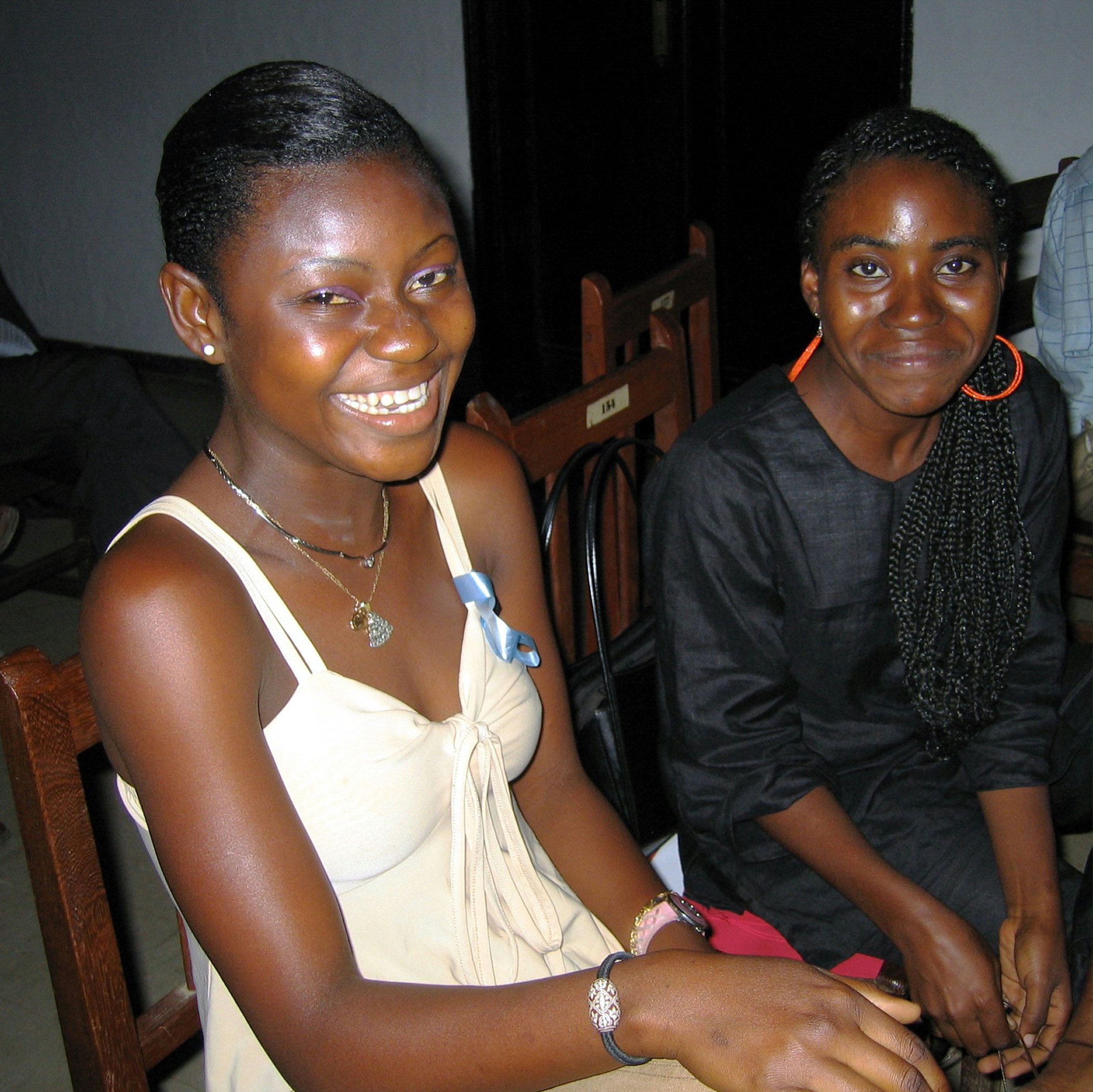 Violeta Rabat and Francisca Ntutumu at the celebrations.