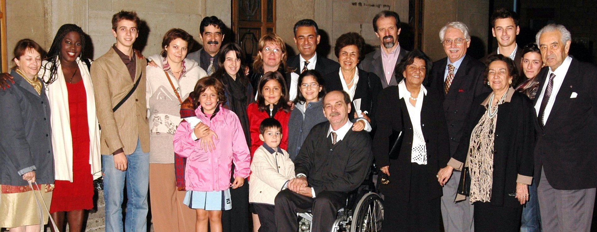 Some of the participants at the jubilee celebrations. Sohrab Payman and his wife, Tabandeh, who introduced the Baha'i Faith to San Marino, are pictured at right.